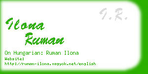 ilona ruman business card